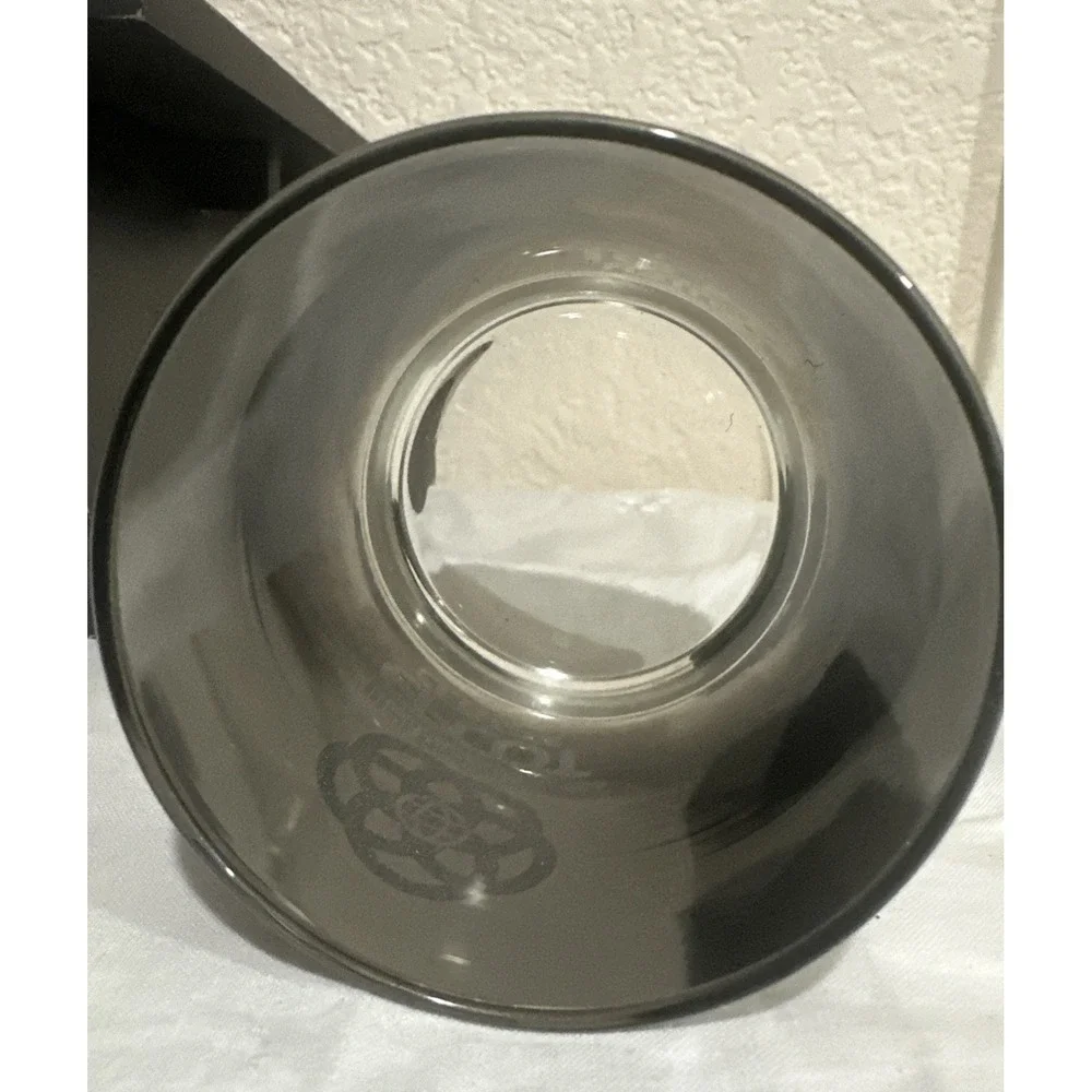 Walt Disney World EPCOT Center Metallic Mirror Rocks Cocktail Silver Smoke Glass